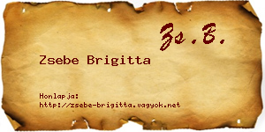 Zsebe Brigitta névjegykártya